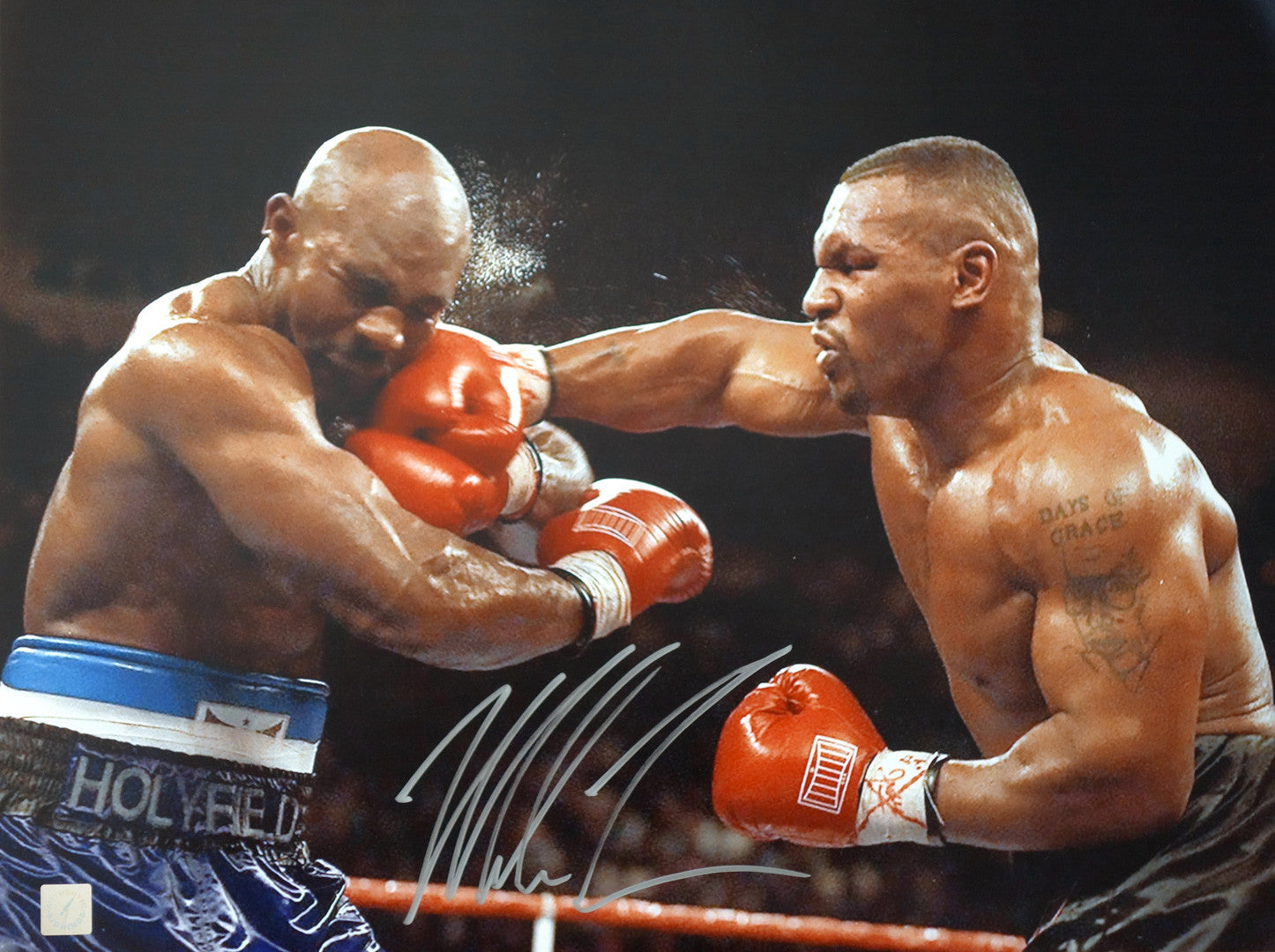 Mike Tyson 2024 v Evander Holyfield Autographed Photograph