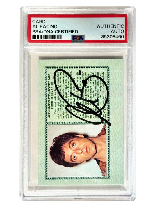 Al Pacino Tony Montana SCARFACE Autographed Green Card Prop PSA/DNA AUTH AUTO