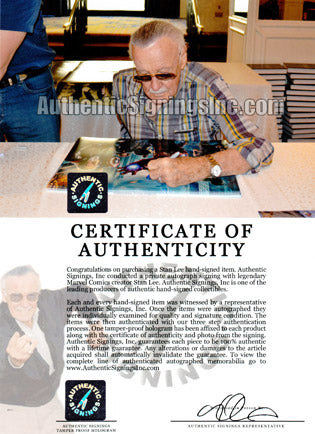 Stan Lee Autographed Marvel Avengers 16x20 Photos