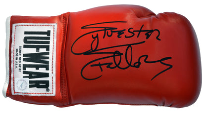 Sylvester Stallone Autographed ROCKY IV Red Tuf Wear Boxing Glove