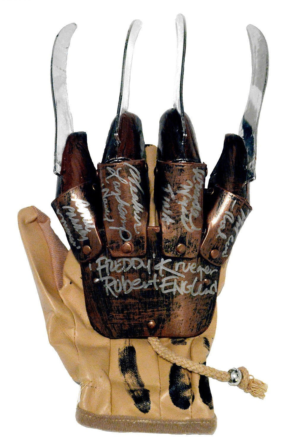 Robert Englund, Heather Langenkamp, Ronee Blakley, Amanda Wyss & Nick Corri Nightmare On Elm Street Cast Autographed Freddy Krueger Plastic Glove