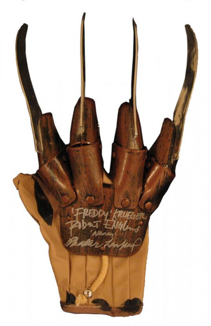 Robert Englund & Heather Langenkamp Autographed Freddy Krueger Glove