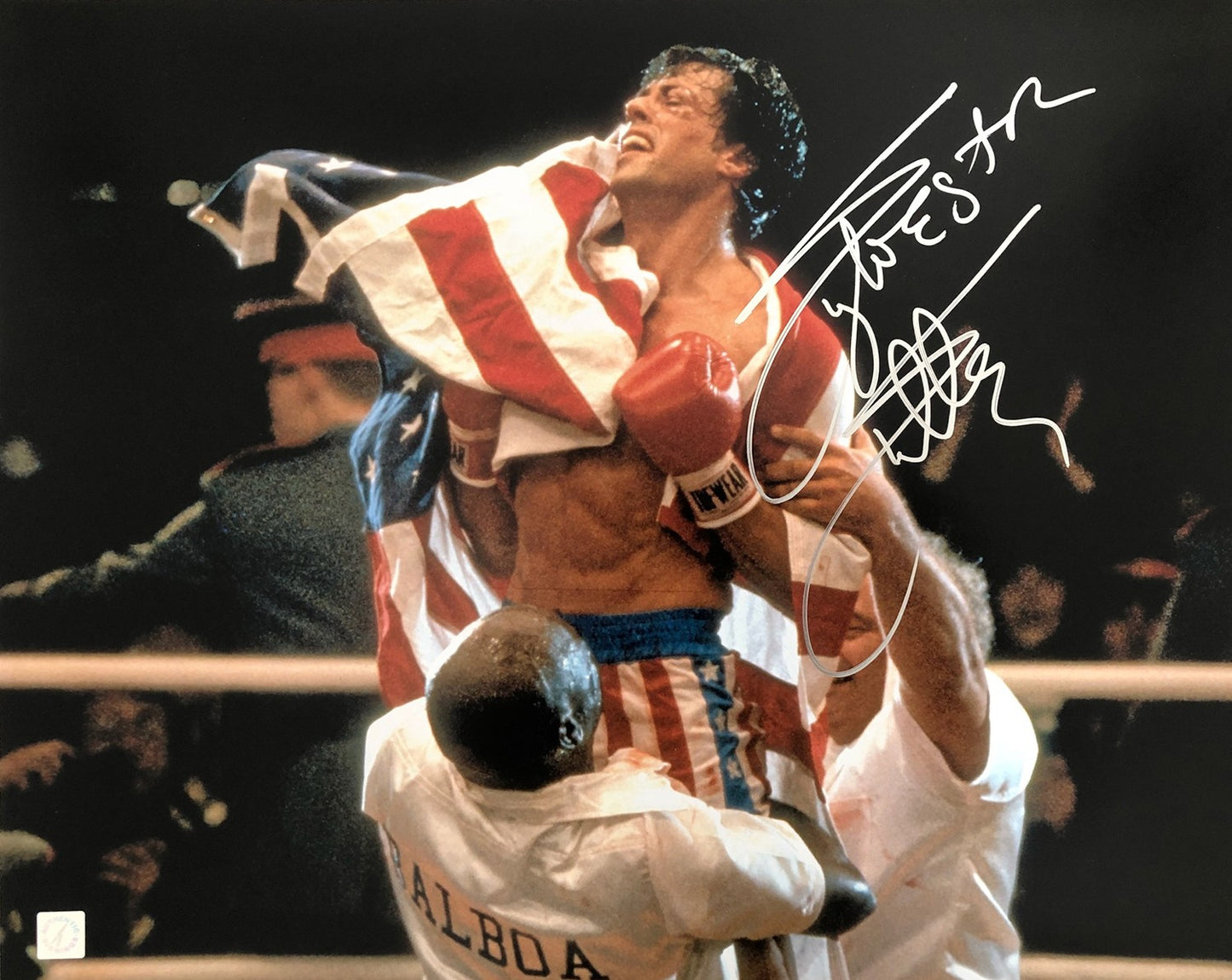 Sylvester Stallone Autographed ROCKY 16x20 Photo "ROCKY IV VICTORY"