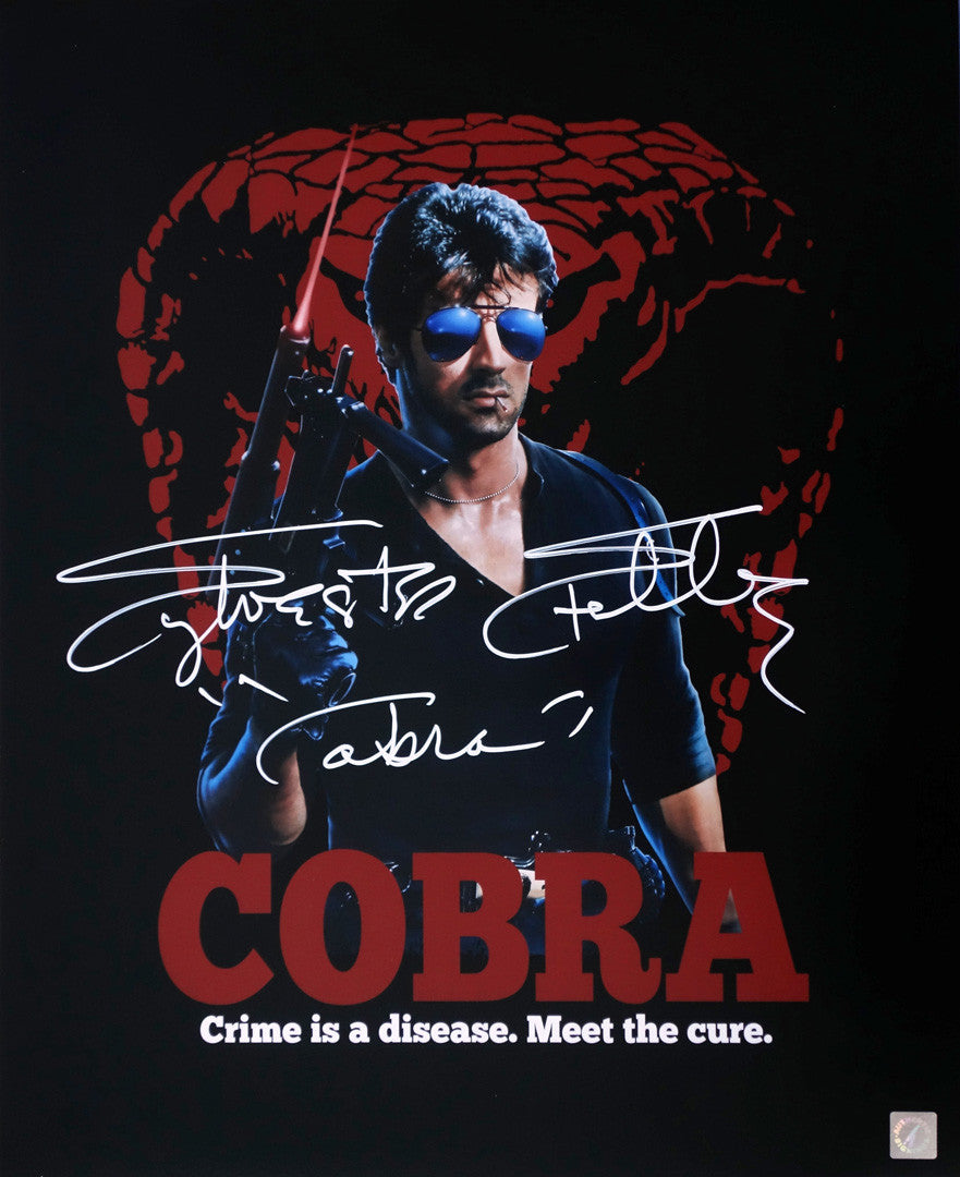 Sylvester Stallone "COBRA" Autographed Cobra 16x20 Photo