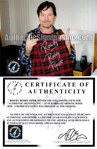 Rowdy Roddy Piper Autographed Kilt