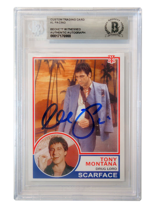 Al Pacino SCARFACE Autographed Custom Trading Card Beckett Authentic