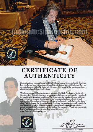Al Pacino Autographed w/ Robert De Niro THE GODFATHER II 16x20 Photo