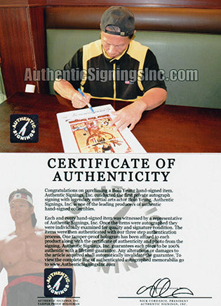 Bolo Yeung Autographed Bruce Lee Enter The Dragon 11x17 Movie Poster