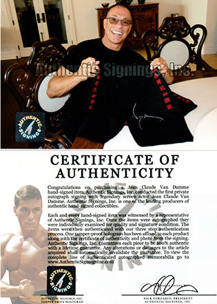 Jean Claude Van Damme Autographed Bloodsport Trunks