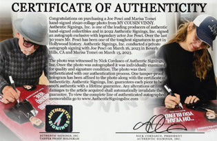 Joe Pesci & Marisa Tomei Autographed MY COUSIN VINNY 16x20 Photo