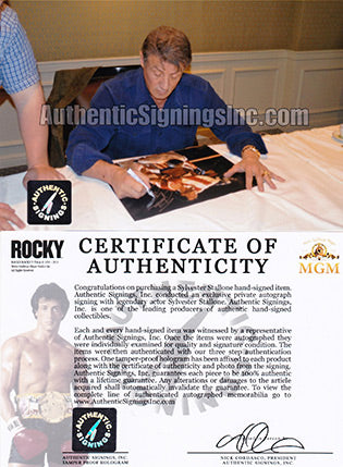 Sylvester Stallone Autographed ROCKY 16x20 Photo "ROCKY IV VICTORY"