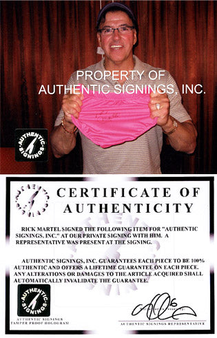 Rick Martel Signed Wrestling Trunks